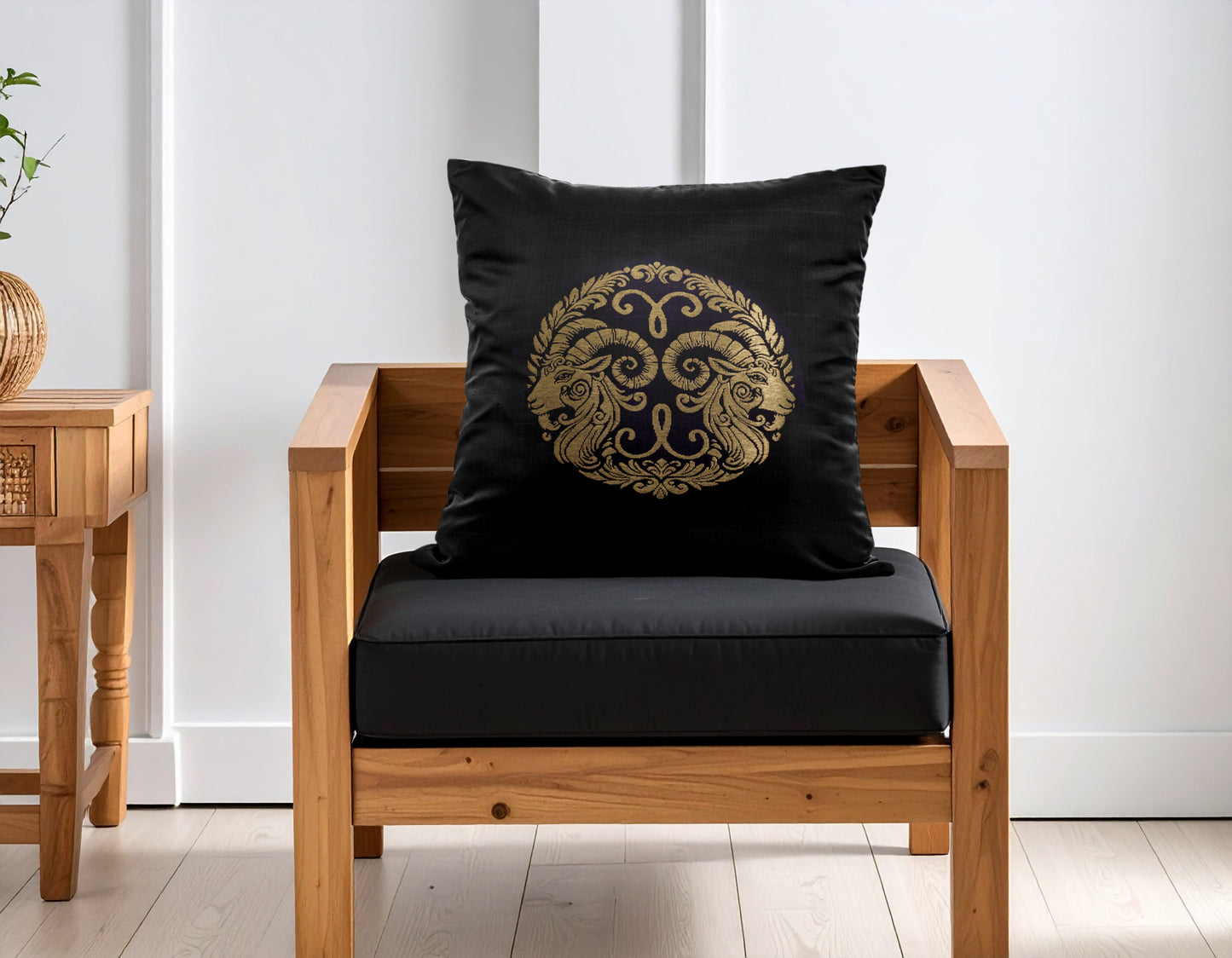 Aries Zodiac Cushion Cover- Pure Mulberry Silk