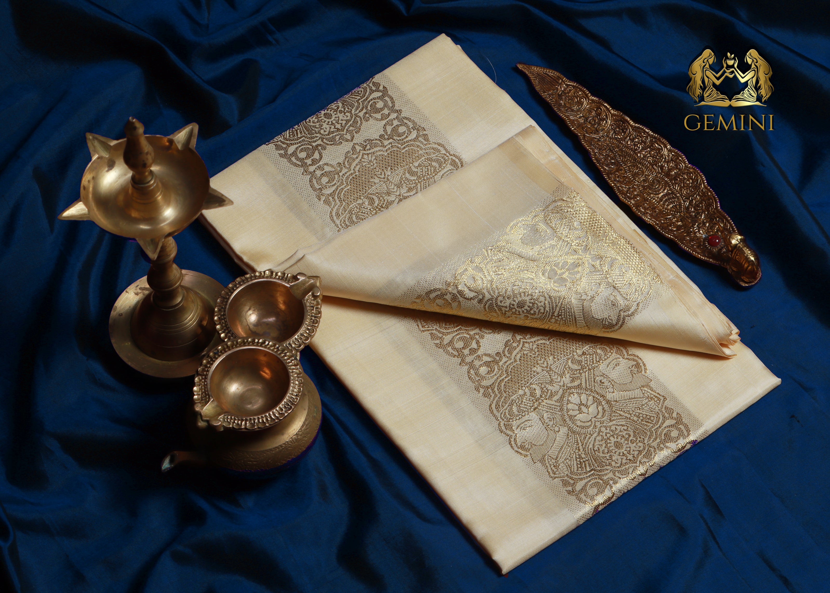 Gemini Zodiac Handloom Pure Mulberry Silk Dhoti white mundu vesti Temple Indian wedding dhoti Designer men's dhoti Wedding silk dhoti Men's ethnic Festival men Handwoven