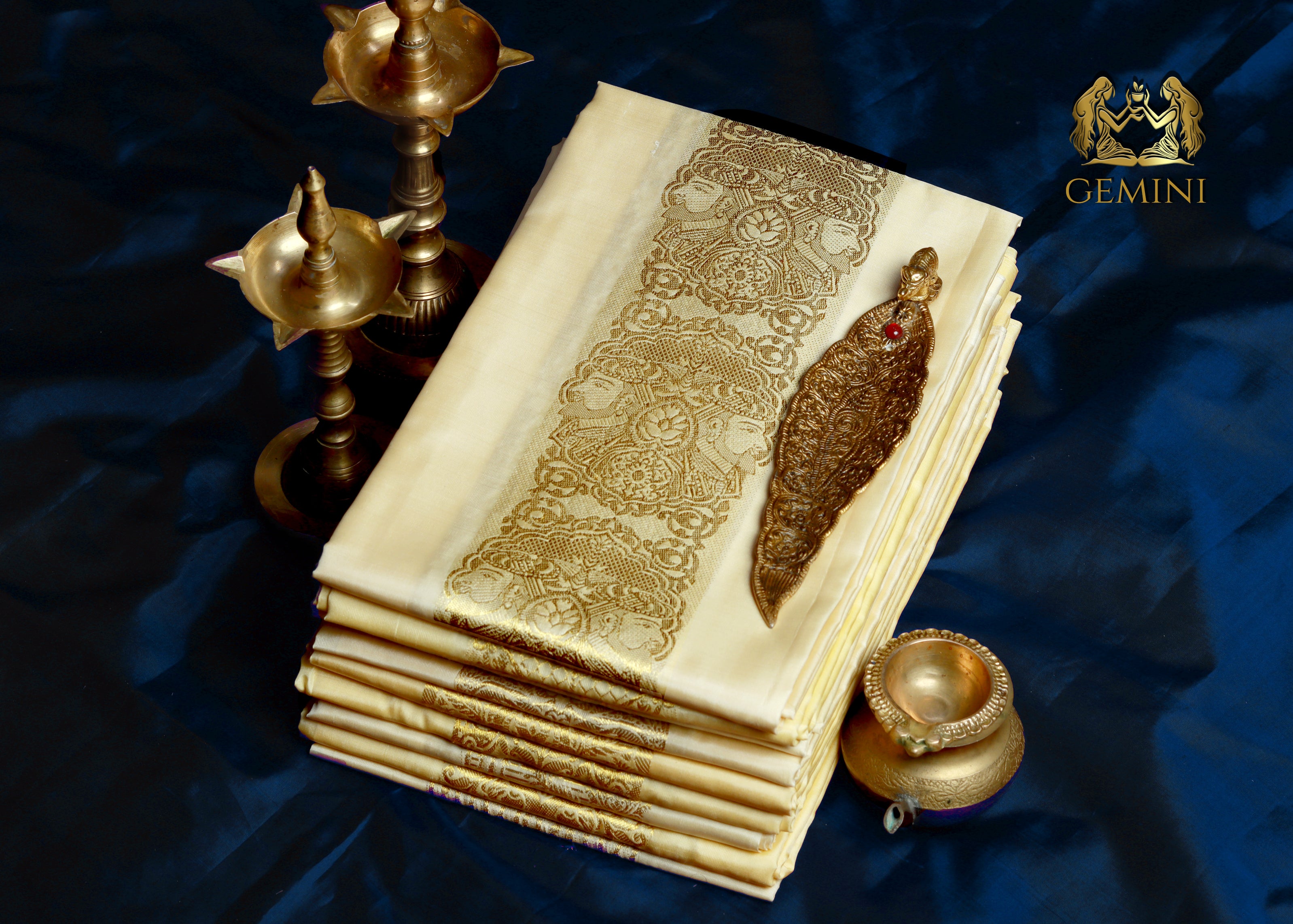 Gemini Zodiac Handloom Pure Mulberry Silk Dhoti white mundu vesti Temple Indian wedding dhoti Designer men's dhoti Wedding silk dhoti Men's ethnic Festival men Handwoven