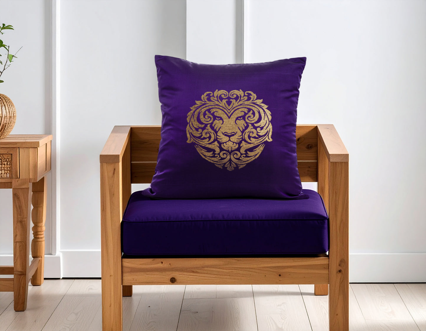 Leo Zodiac Cushion Cover- Pure Mulberry Silk