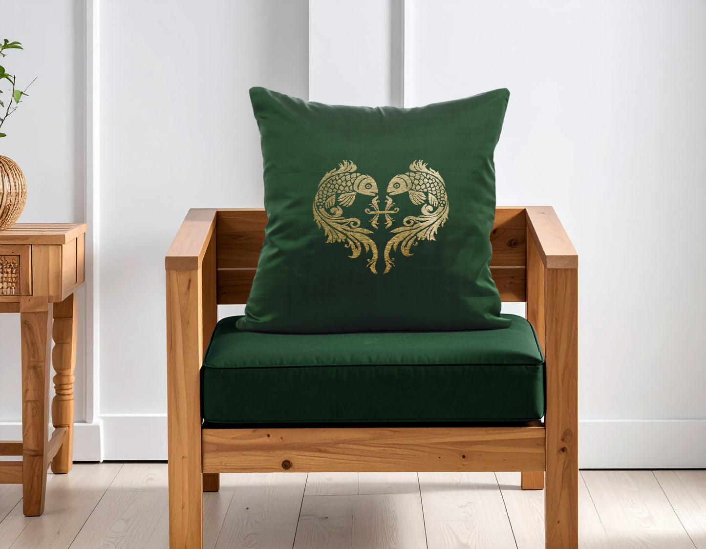 Pisces Zodiac Cushion Cover- Pure Mulberry Silk