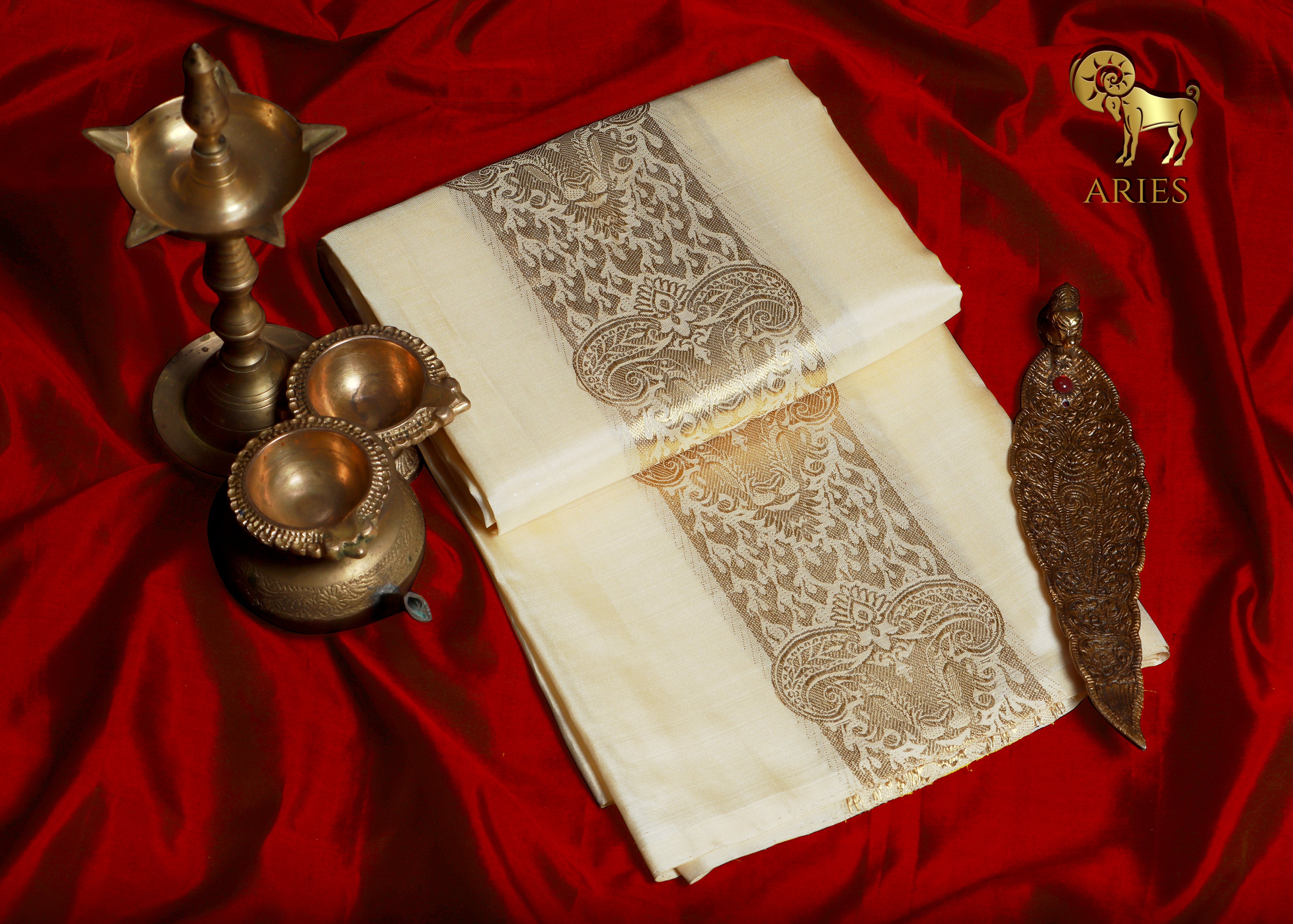 Aries Zodiac Handloom Pure Mulberry Silk Dhoti white mundu vesti Temple Indian wedding dhoti Designer men's dhoti Wedding silk dhoti Men's ethnic Festival men Handwoven