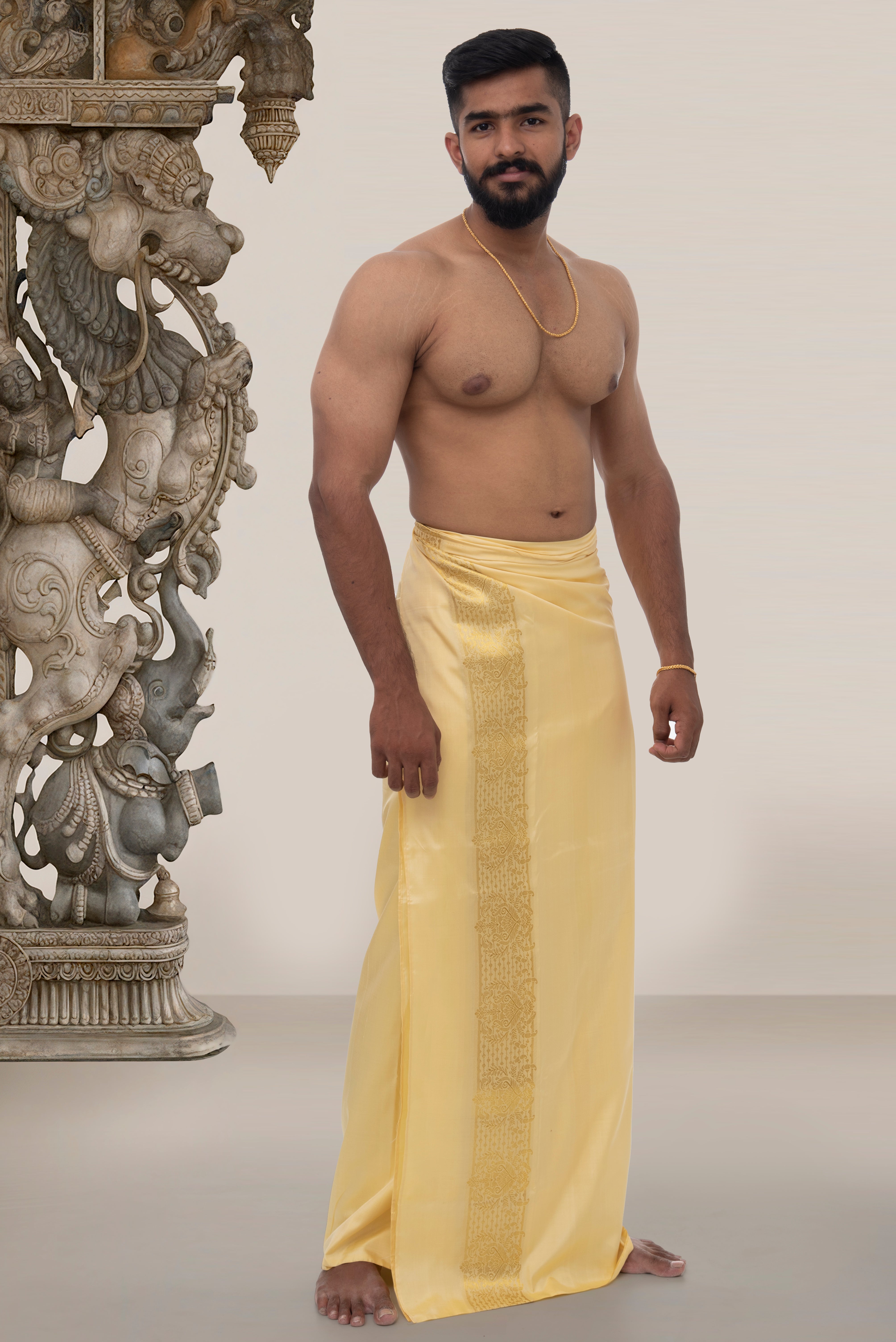 Cancer Zodiac Handloom Pure Mulberry Silk Dhoti white mundu vesti Temple Indian wedding dhoti Designer men's dhoti Wedding silk dhoti Men's ethnic Festival men Handwoven Mughal