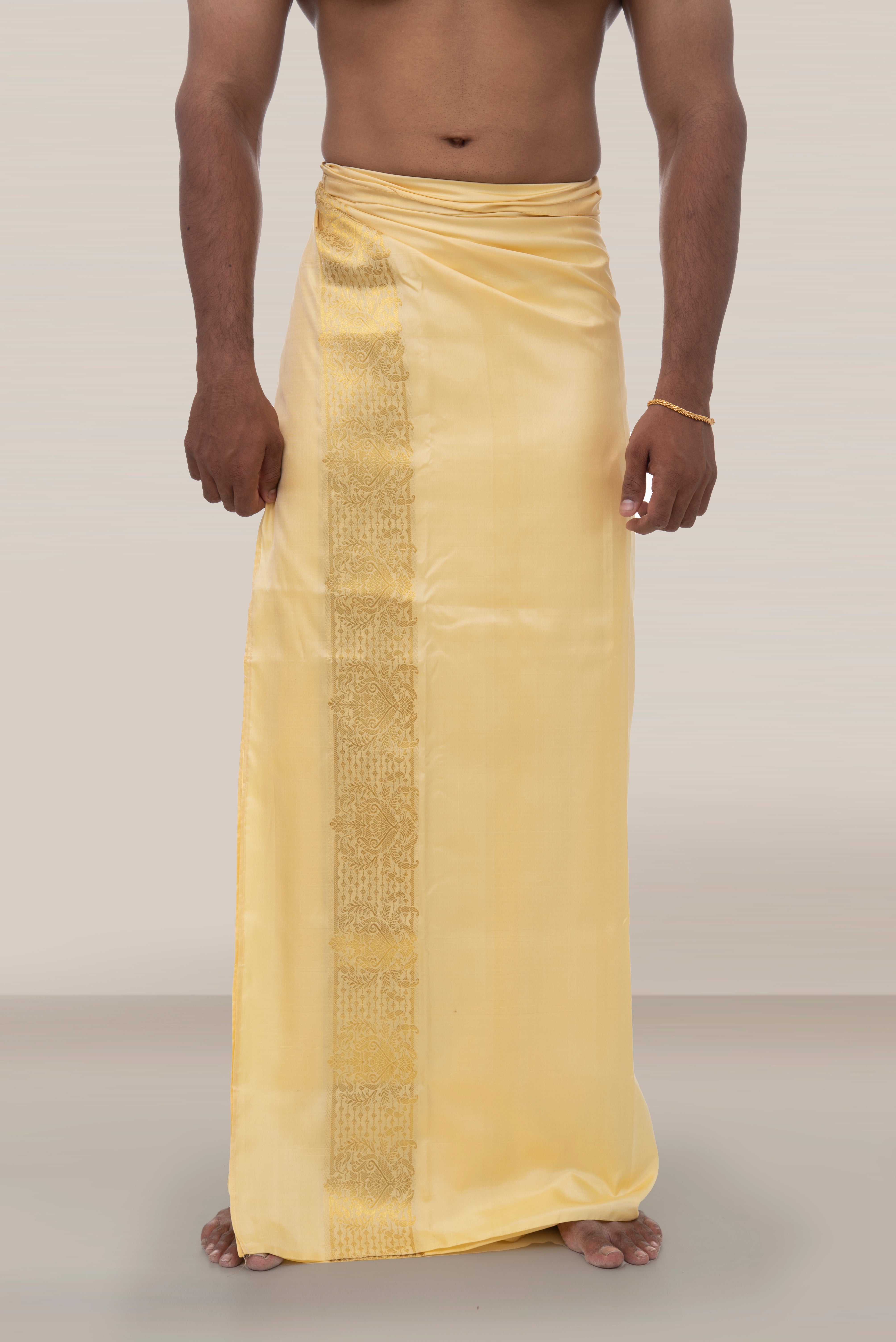 Cancer Zodiac Handloom Pure Mulberry Silk Dhoti white mundu vesti Temple Indian wedding dhoti Designer men's dhoti Wedding silk dhoti Men's ethnic Festival men Handwoven Mughal