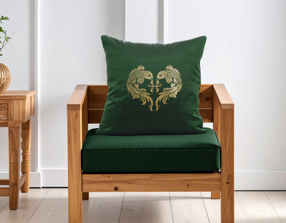 Pisces Zodiac Cushion Cover- Pure Mulberry Silk