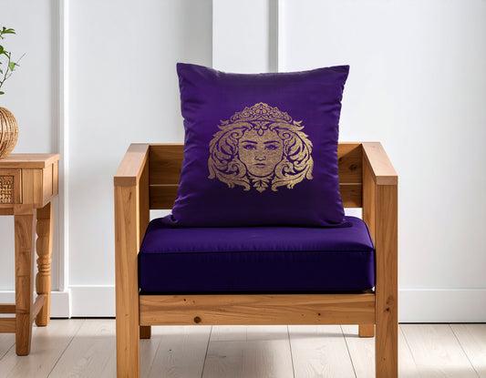 Virgo Zodiac Cushion Cover- Pure Mulberry Silk
