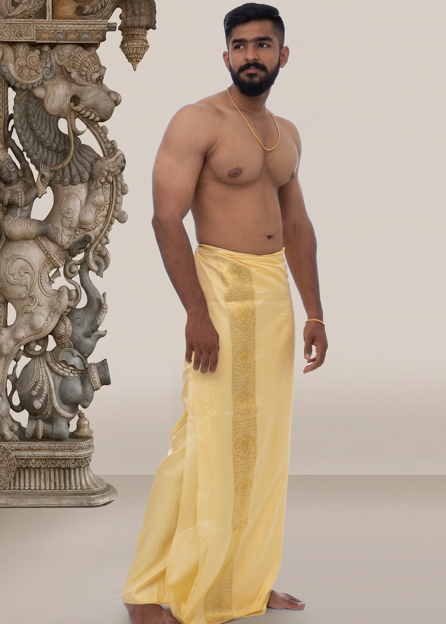 leo zodiac silk dhoti